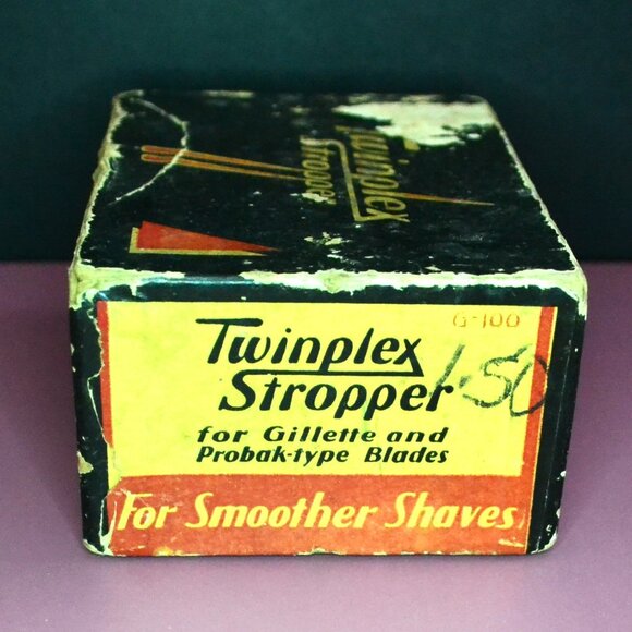 Vintage Twinplex Stropper Razor Blade Sharpener Original Box Bath Display Men's - Picture 10 of 13